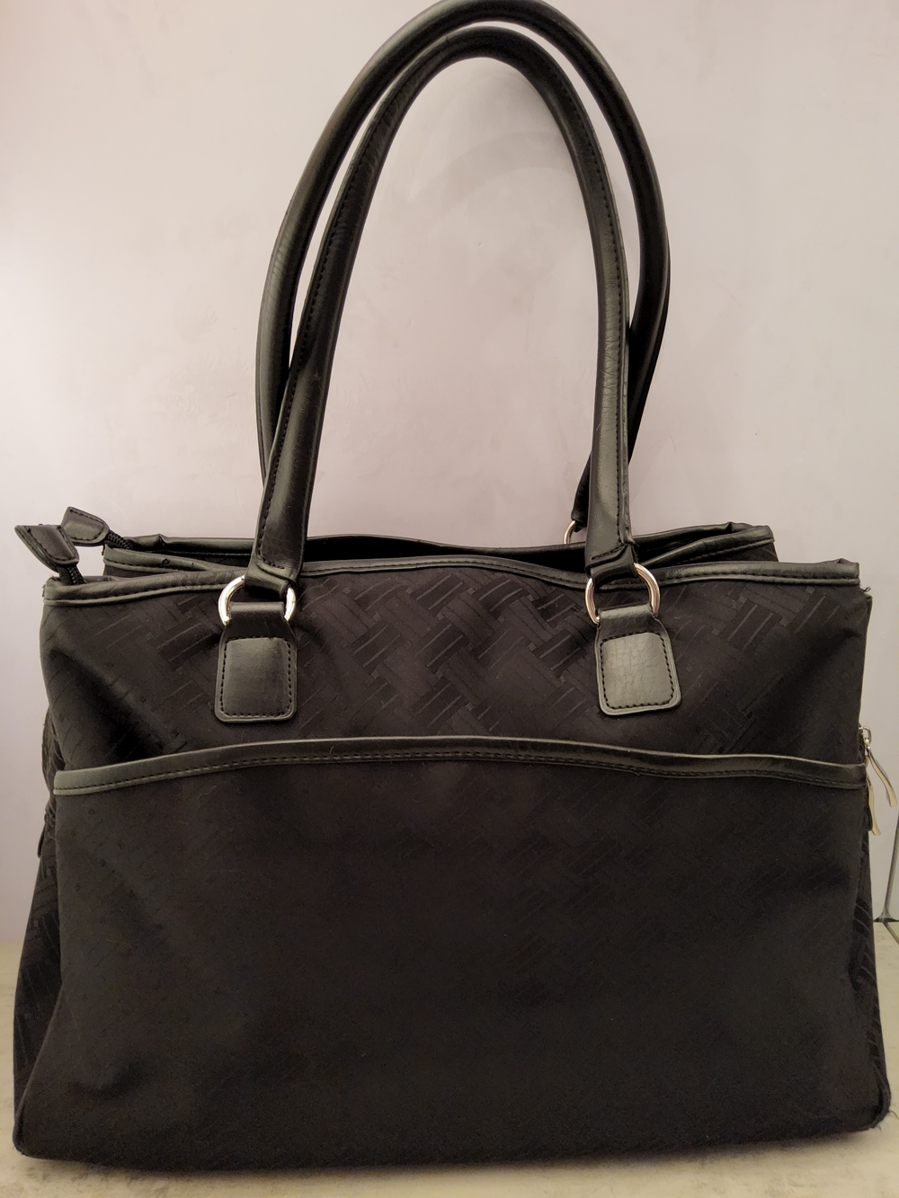 Classic Black Structured Laptop/College Bag